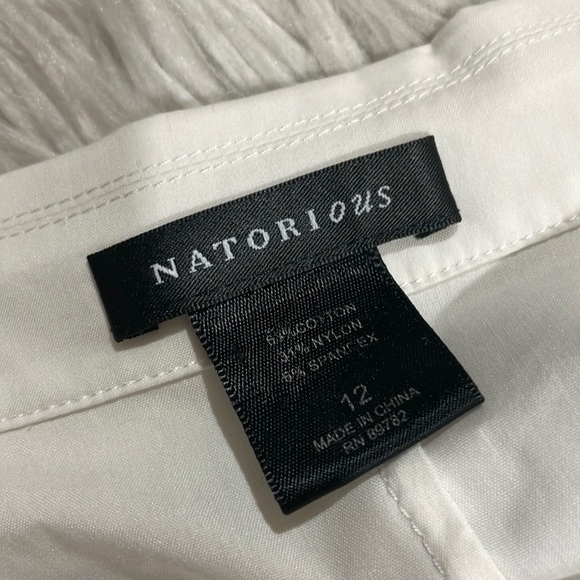 Natori White Poplin Pleated Front Pullover Blouse - Picture 2 of 9